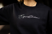 TKEQ Embroidered "Equestrian" Sweatshirt - BLACK - Vision Saddlery
