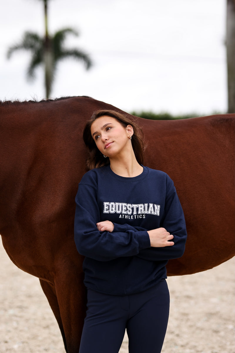 TKEQ Pullover Printed | EQUESTRIAN Navy/White