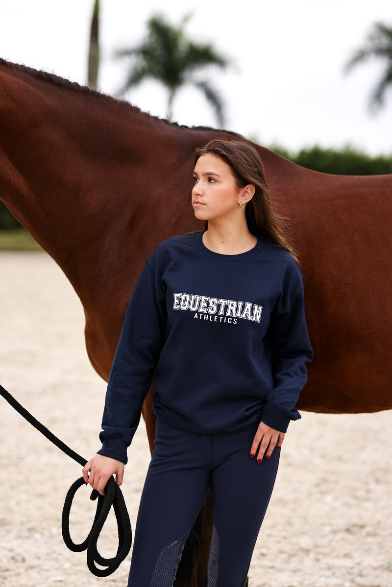 TKEQ Pullover Printed | EQUESTRIAN Navy/White