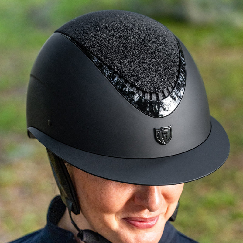 Tipperary Caledon Helmet with MIPS, Wide Brim -  Sparkle Gloss - Vision Saddlery