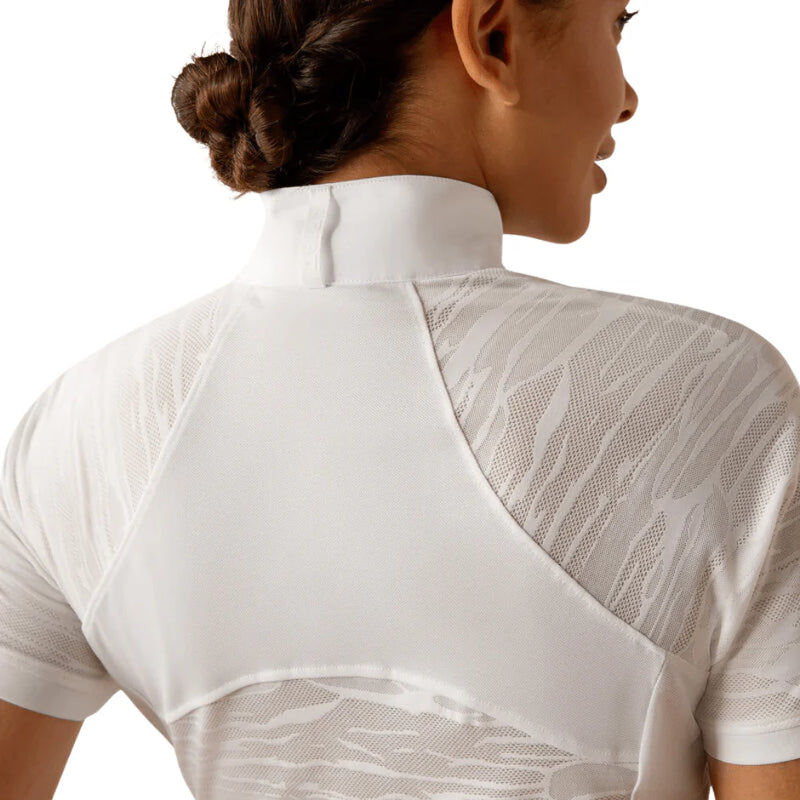 Ariat Aptos Vent 2.0 Short Sleeve Show Shirt - Tiger Stripe Mesh - Vision Saddlery