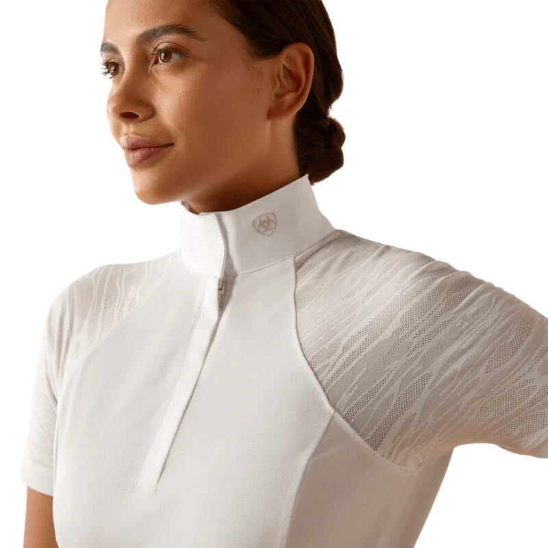 Ariat Aptos Vent 2.0 Short Sleeve Show Shirt - Tiger Stripe Mesh - Vision Saddlery