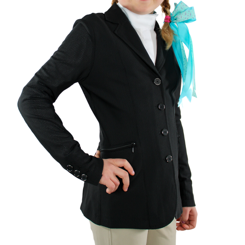Vision Apparel Children's Mesh Show Jacket - BLACK - Vision Saddlery