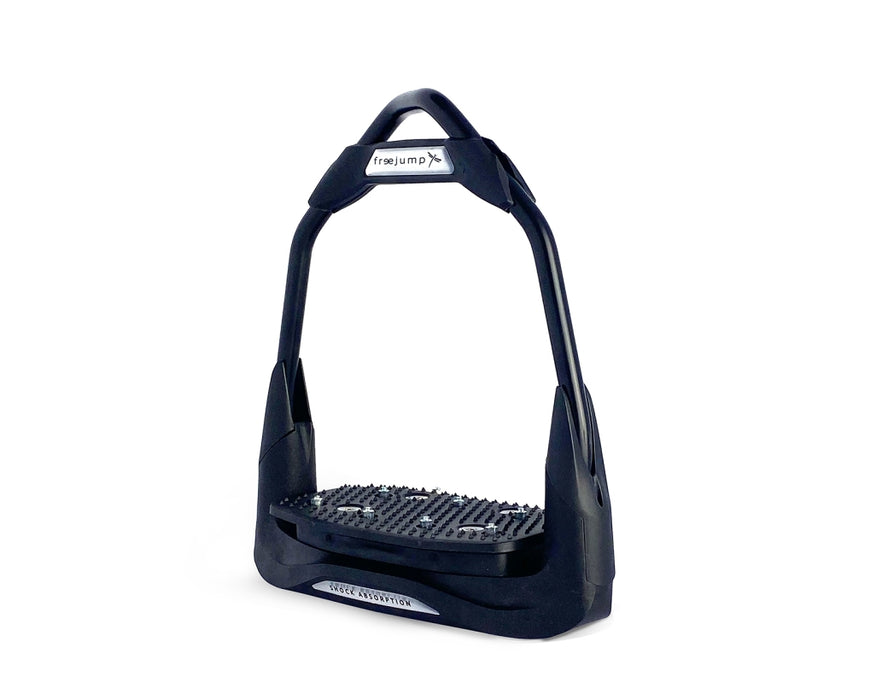 FreeJump Air's Full Black Stirrups - Vision Saddlery