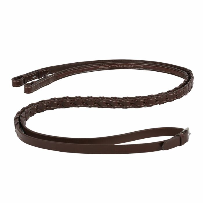 Signature by Antares SPORT Laced Leather Reins 5/8" - Vision Saddlery