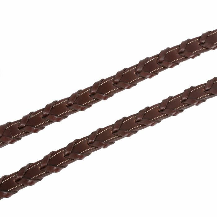 Signature by Antares SPORT Laced Leather Reins 5/8" - Vision Saddlery