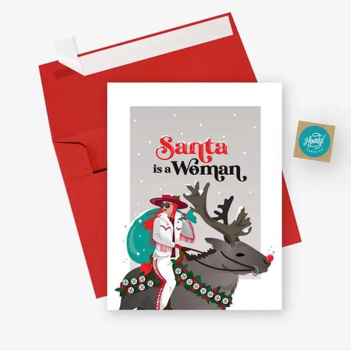Hunt Seat Paper Co. "Santa is a Woman" Christmas Card - Vision Saddlery