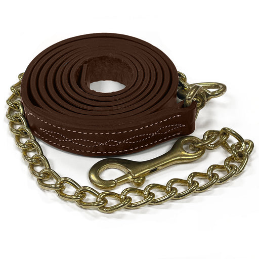 Brighton Leather Lead with Chain - Vision Saddlery