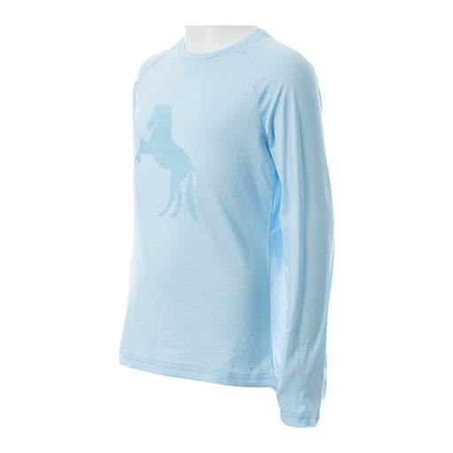 Horze Flora Kids Technical Long Sleeve Top - INSIGNIA BLUE - Vision Saddlery