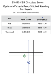 Equinavia Valkyrie Fancy Stitched Standing Martingale - Vision Saddlery