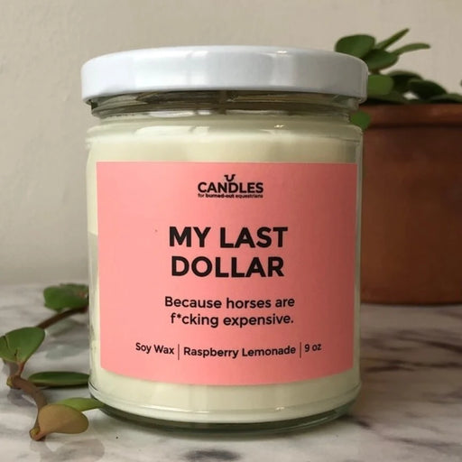 Candles For Burned-Out Equestrians - MY LAST DOLLAR - Vision Saddlery