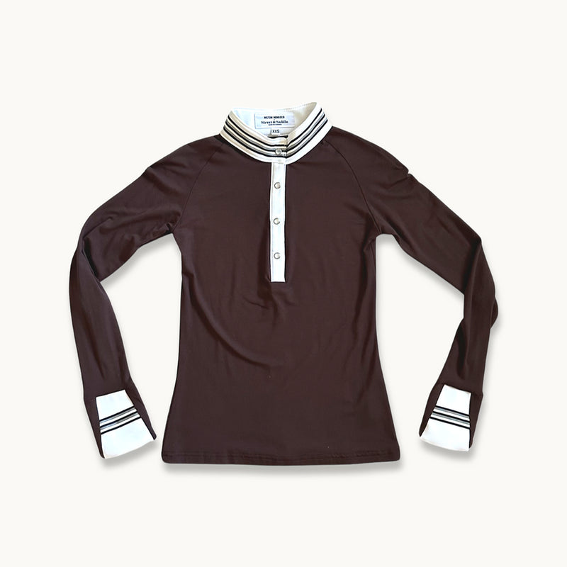 Milton Menasco "Gimme Ribbon" Competition Top - COCOA - Vision Saddlery