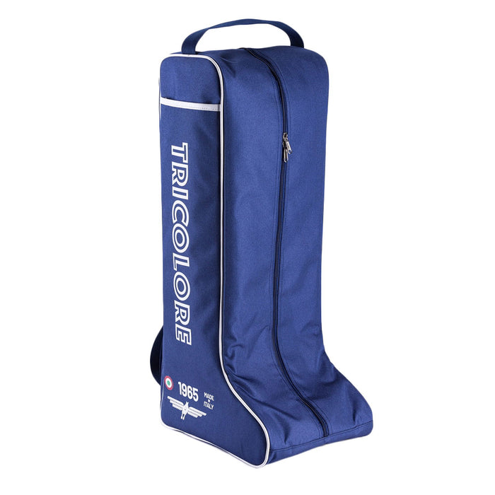 Deniro Tricolore Blue Boot Bag - Vision Saddlery