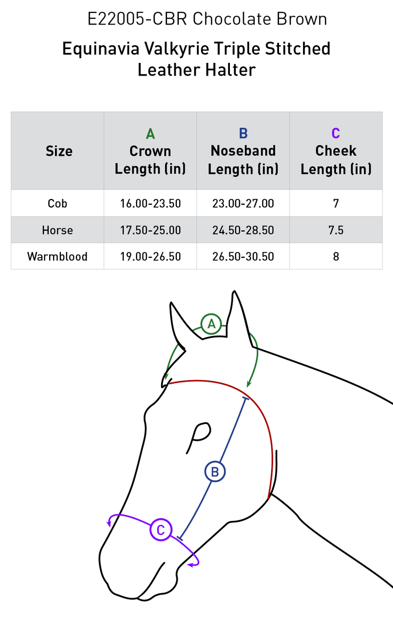 Equinavia Valkyrie Triple Stitched Leather Halter - Vision Saddlery