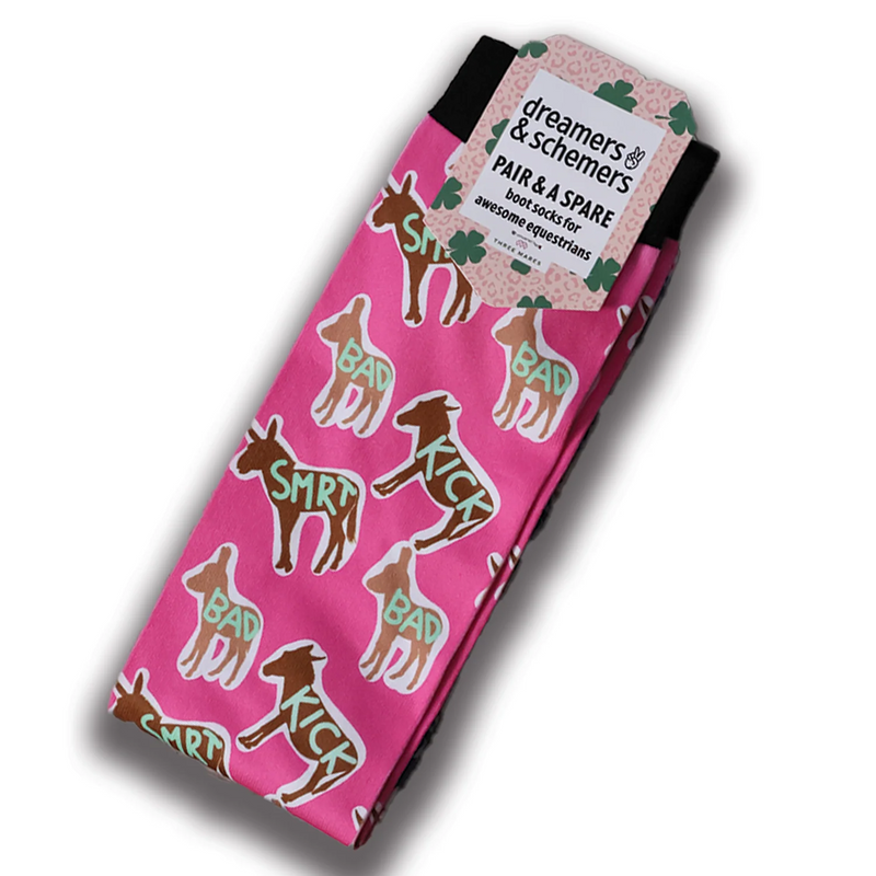 Dreamers & Schemers Boot Sock - Donkeys Talk - Vision Saddlery