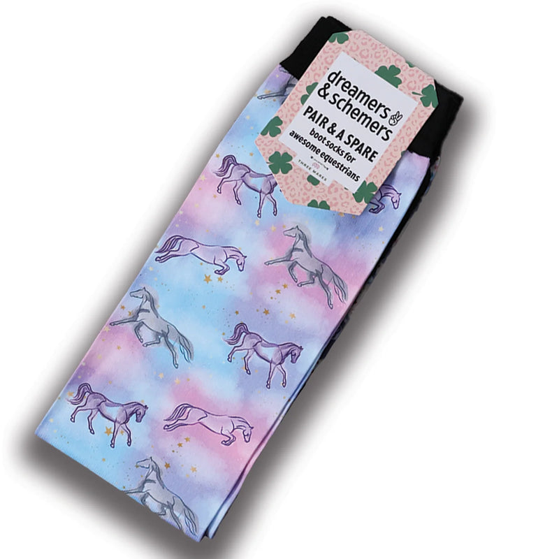 Dreamers & Schemers Boot Sock - Horsey Dreams - Vision Saddlery