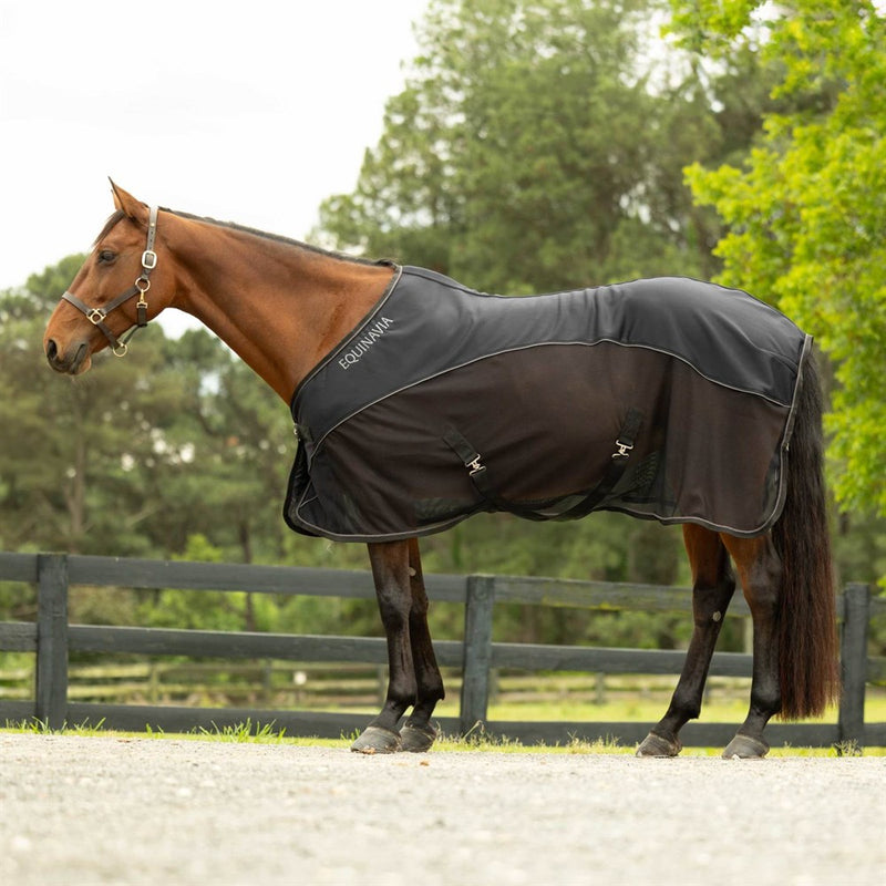 Equinavia Nordic Air Summer Stable Sheet - BLACK/GREY - Vision Saddlery