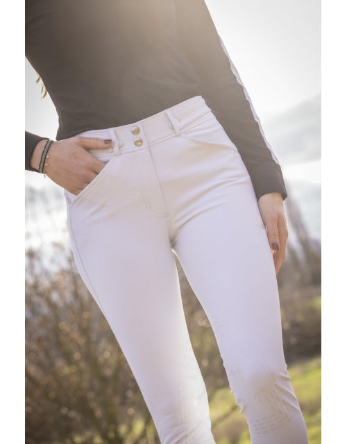 Penelope Elegance Breeches - White - Vision Saddlery