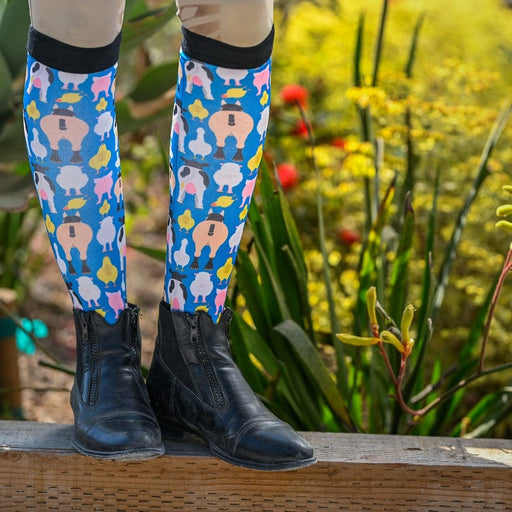 Dreamers & Schemers Boot Sock - Farm Butts - Vision Saddlery