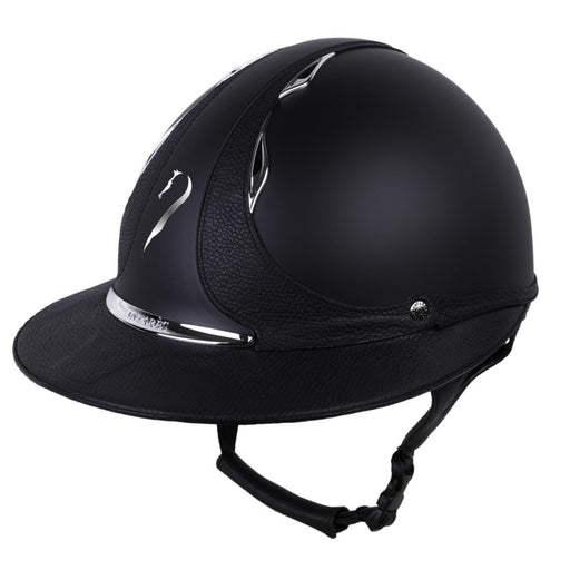 Antares "Galaxy"  Eclipse helmet Black w/Silver - Vision Saddlery