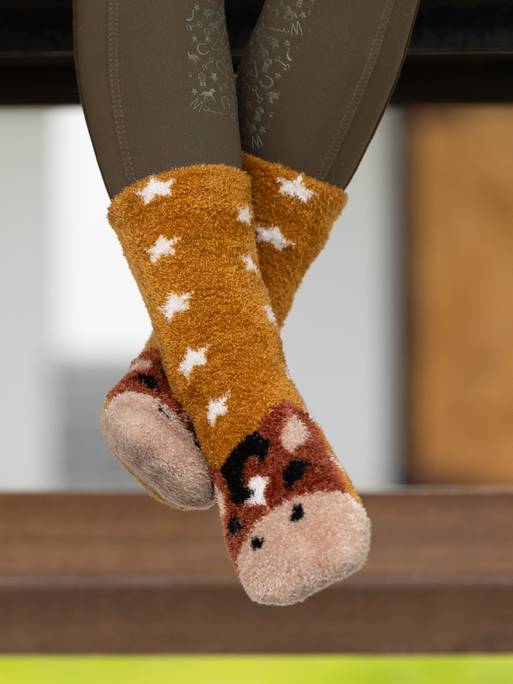 LeMieux MINI Fluffy Character Socks - CHANCER