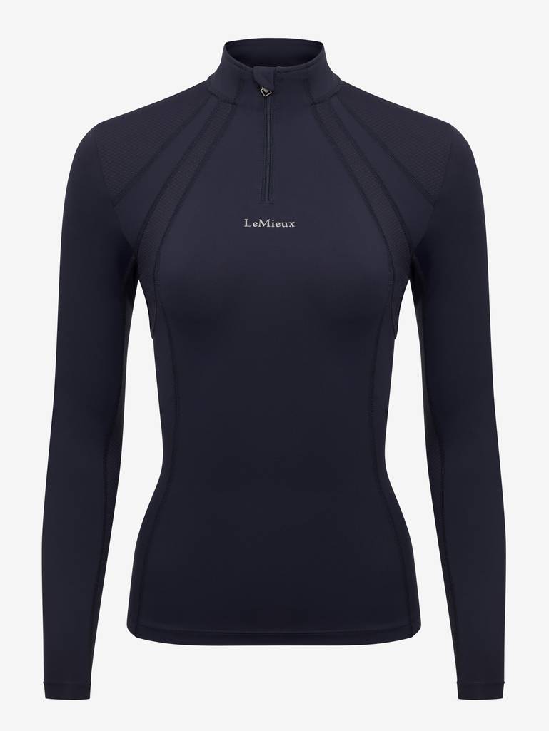 LeMieux Ladies Long Sleeve Mia Mesh Top - NAVY - Vision Saddlery
