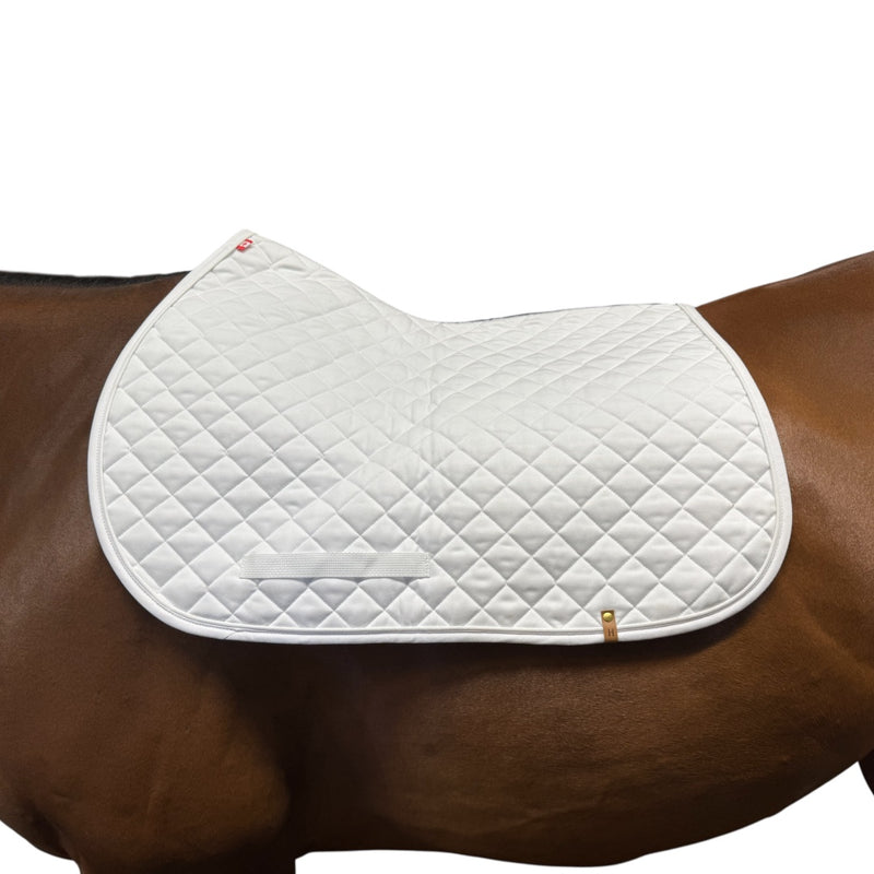 Hansen High Profile Jumper Saddle Pad White/ White - Vision Saddlery