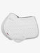 LeMieux Crystal Suede Close Contact Square Pad - White - Vision Saddlery