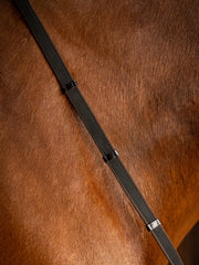 LeMieux rubber grip Continental reins in Havana leather with textured rubber grips for secure riding control.