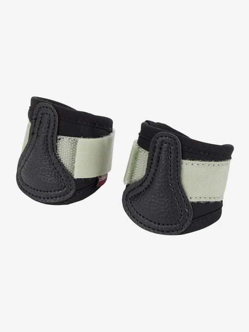 LeMieux Toy Pony Grafter Boots in green for toy horses, featuring adjustable straps and soft material.