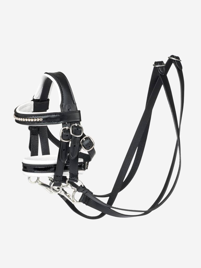 Lemieux Toy Pony Double Bridle - Black - Vision Saddlery