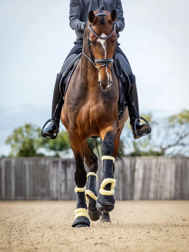 *CLEARANCE* LeMieux Motionflex Dressage Boot with Fleece Edge Black/Natural Large