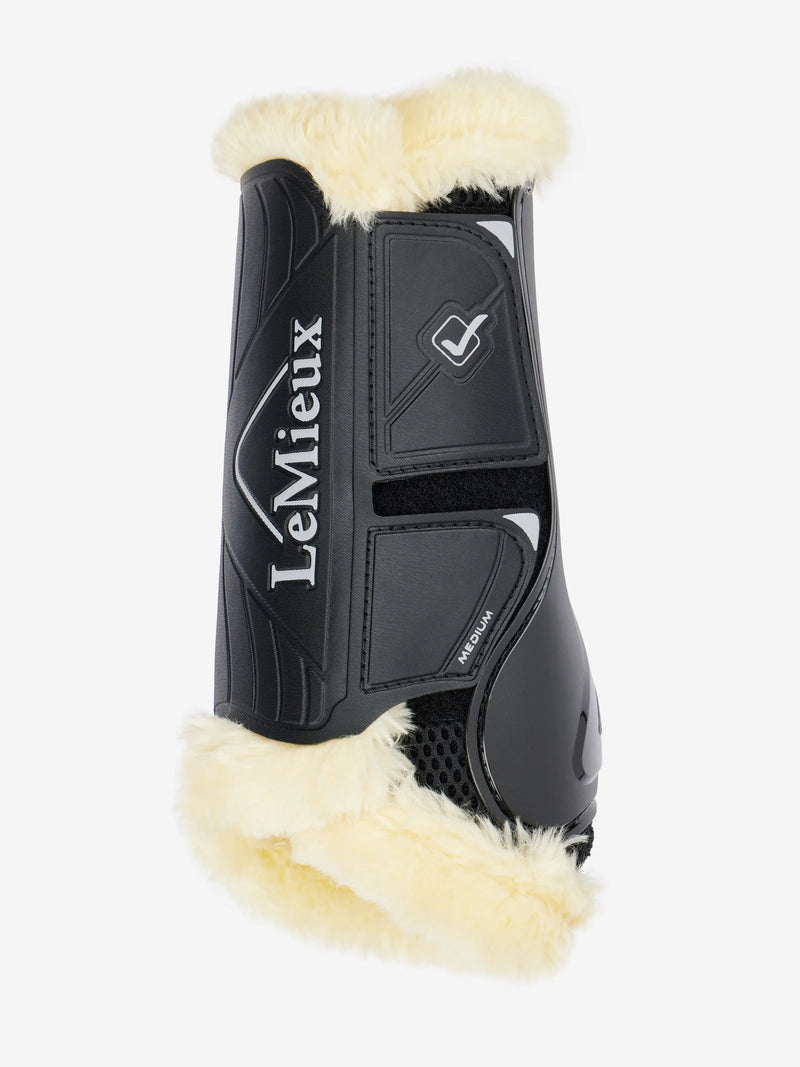 *CLEARANCE* LeMieux Motionflex Dressage Boot with Fleece Edge Black/Natural Large