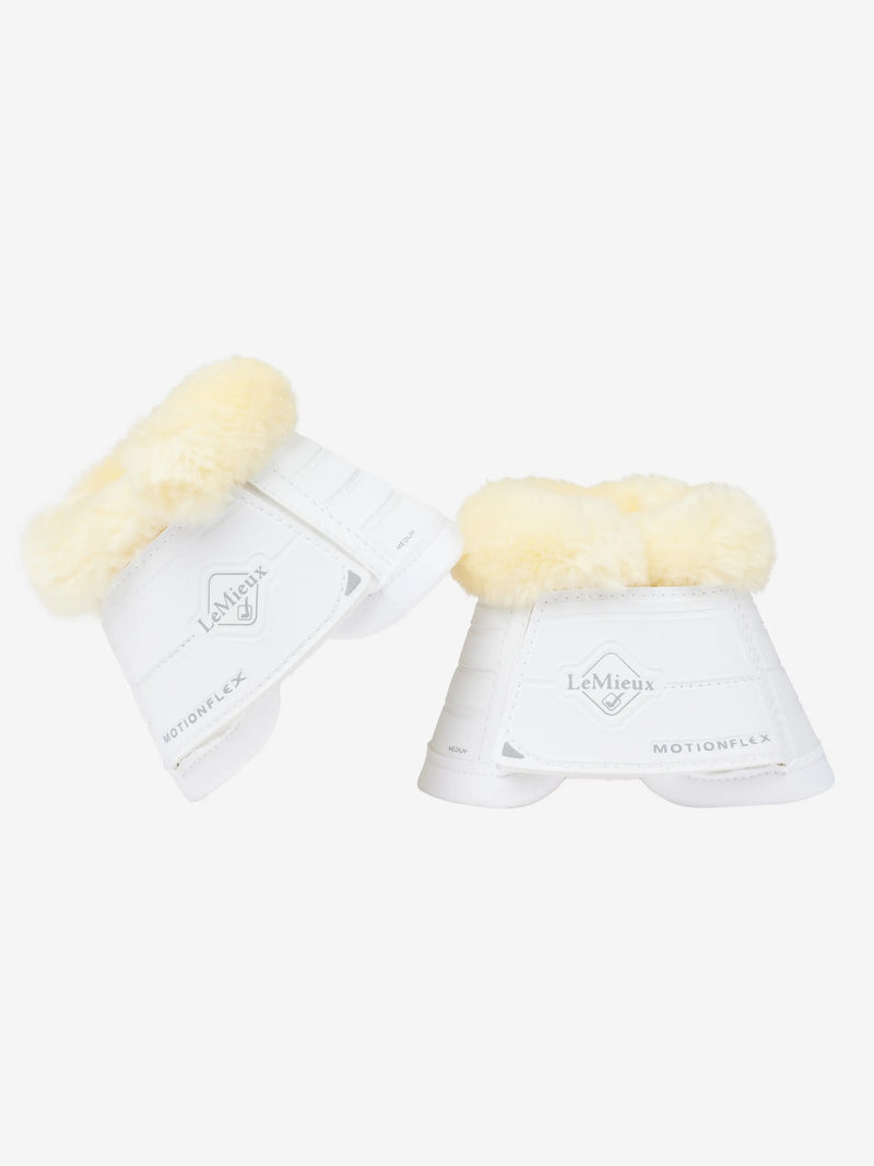 *CLEARANCE* LeMieux Motionflex Over Reach Boot with Fleece Edge White/Natural