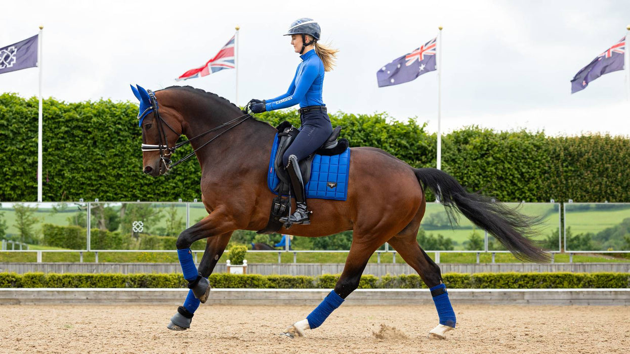 LeMieux Loire Dressage Square Saddle Pad - BENETTON BLUE