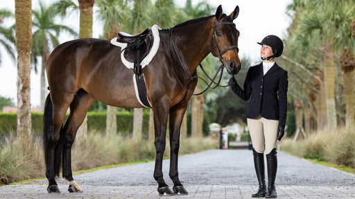 Lemieux Merino+ ProSorb Hunter Saddle Pad White - Vision Saddlery