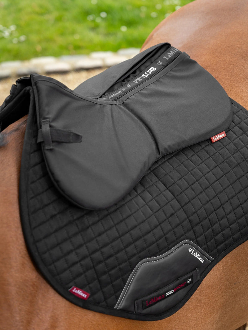 LeMieuxProSorb Plain 2 Pocket Half Pad Black - Vision Saddlery
