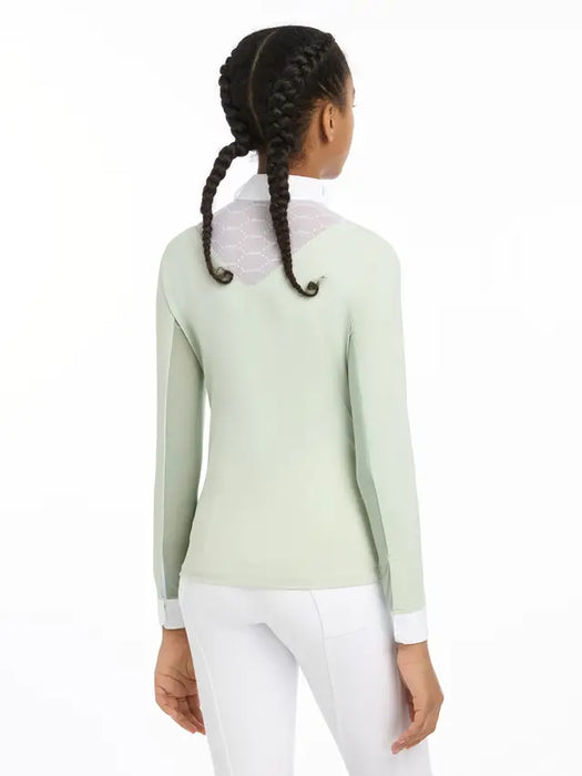 CLEARANCE LeMieux Young Rider Eva Long Sleeve Show Shirt - Pistachio - Vision Saddlery