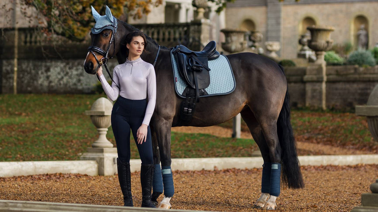 LeMieux Suede Dressage Saddle Pad - GLACIER