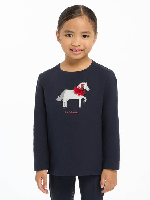 LeMieux MINI Jessie Long Sleeve Top - NAVY