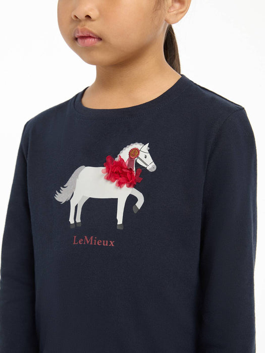 LeMieux MINI Jessie Long Sleeve Top - NAVY