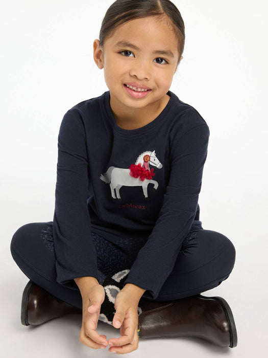 LeMieux MINI Jessie Long Sleeve Top - NAVY