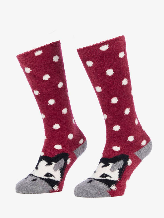 LeMieux JUNIOR Fluffy Character Socks - RAZZLE