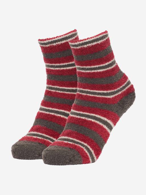 LeMieux MINI Sabrina Stripe Fluffy Socks -EMBER