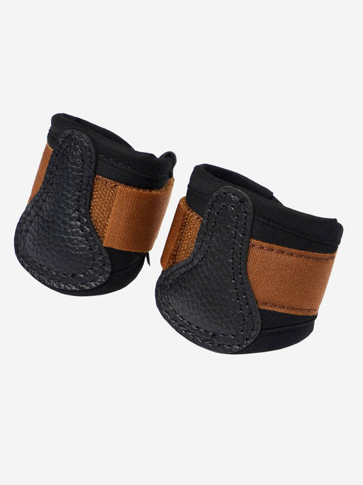 LeMieux toy horse Pony Grafter Boots in ginger color, made for miniature ponies, with soft, durable material and adjustable straps.