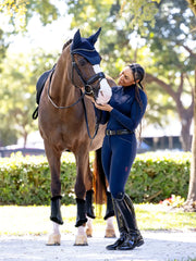 LeMieux Essence Fly Hood - NAVY - Vision Saddlery