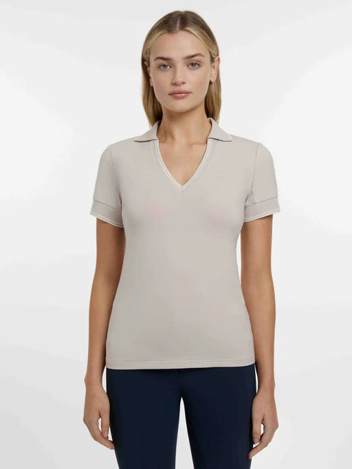 LeMieux Serena Sports Polo - STONE - Vision Saddlery