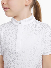 LeMieux Mini Bella Show Shirt - WHITE/HORSESHOES - Vision Saddlery