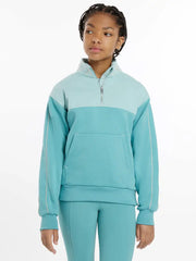 LeMieux Young Rider Kate Quarter Zip Sweatshirt - LAGOON - Vision Saddlery