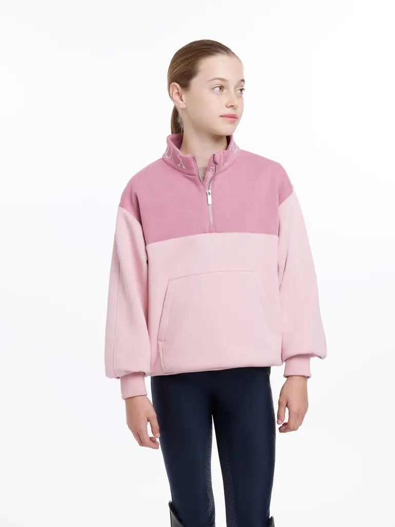 LeMieux Young Rider Kate Quarter Zip Sweatshirt - BLOSSOM - Vision Saddlery